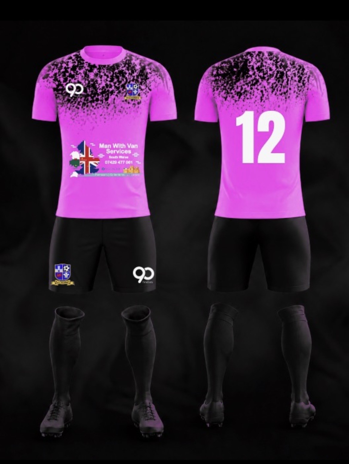 Man with Van Services sponsored football kit