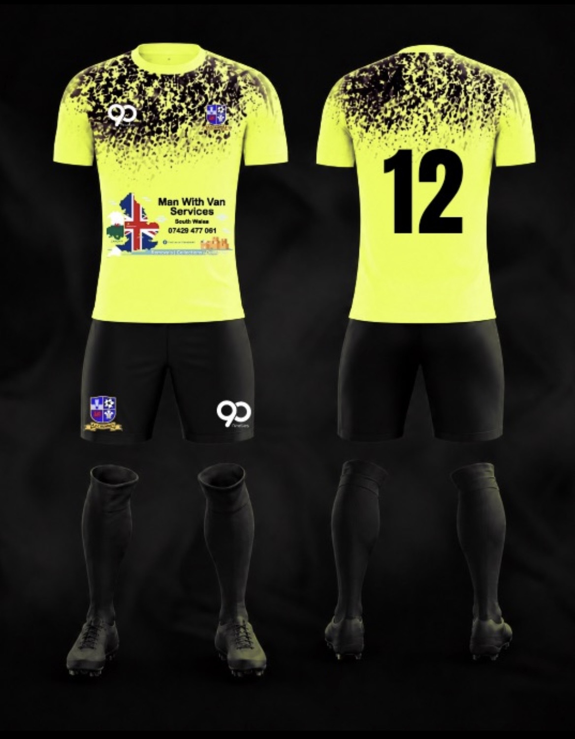 Man with Van Services sponsored football kit